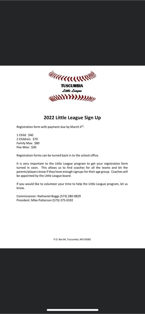 youth baseball sign ups information